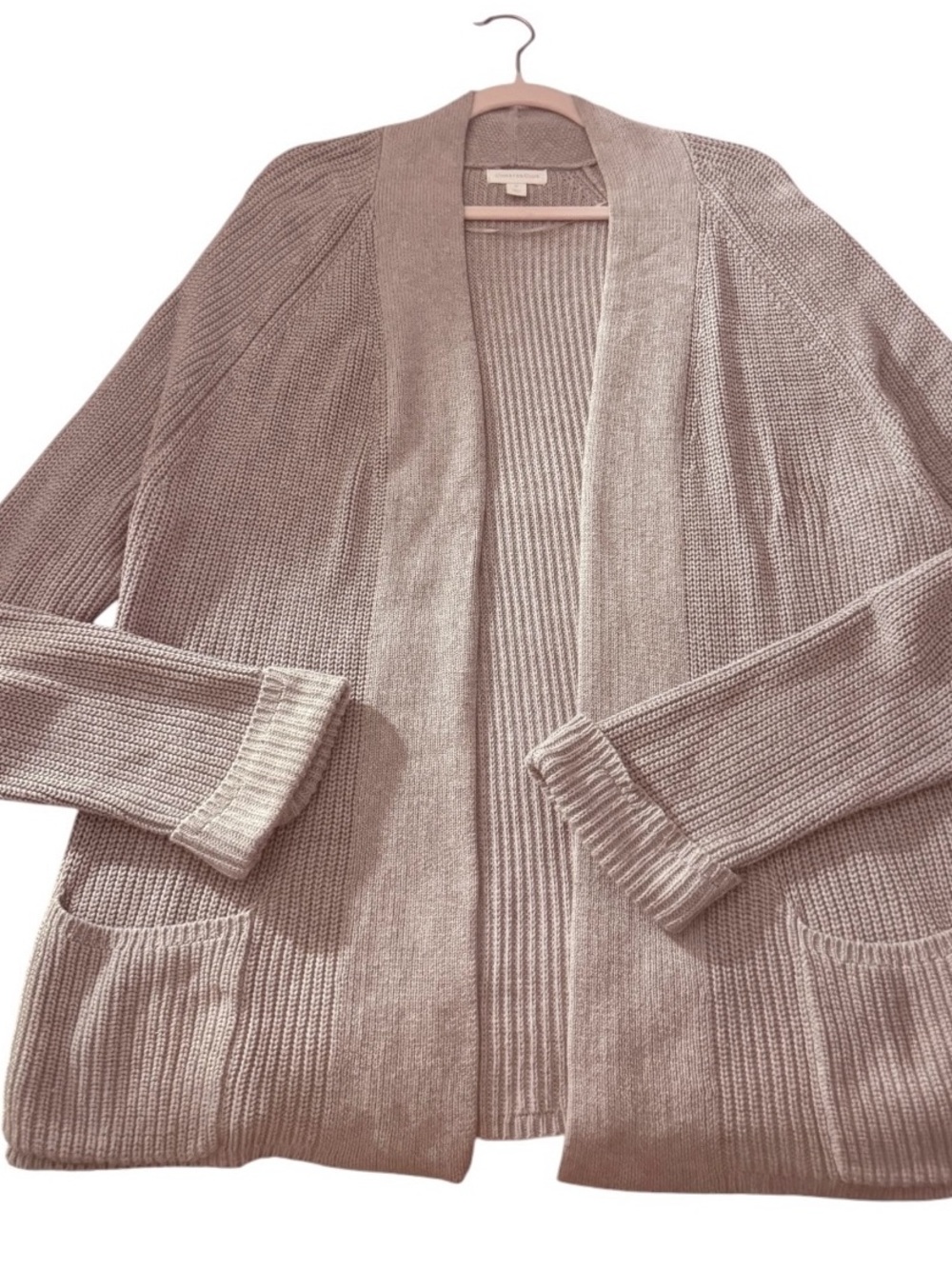 Women's Open-Front Cardigan Sweater - Gray XL